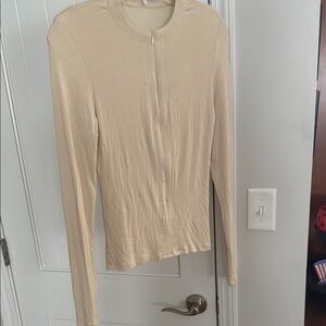 Olivaceous Cream Long Sleeve Top
